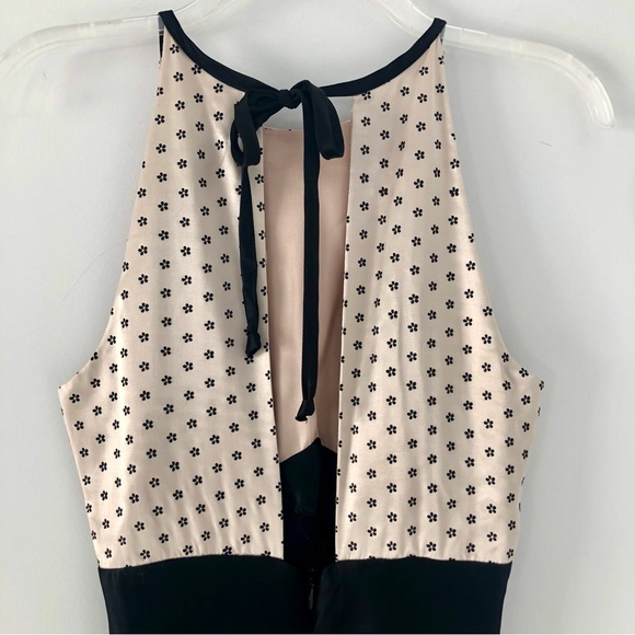 Vintage 90’s Dawn Joy Fashion Satin Bias Cut High Neck Floral Gown Maxi Dress - Picture 6 of 12